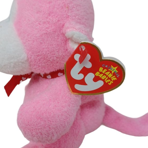 Ty Junglelove Monkey Red White Red‎ Retired Beanie Baby Stuffed Animal Plush 8" - Picture 6 of 7